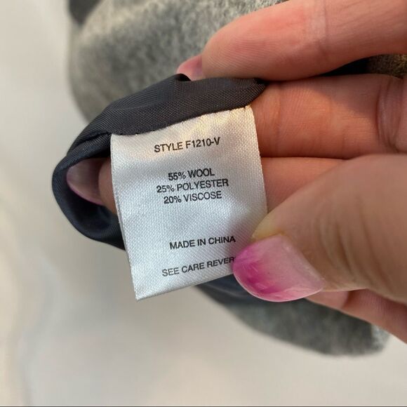 Firmiana Brand Wool‎ Blend Mutlitone Grey Color Block Vest Zipper Size Large - Picture 10 of 10